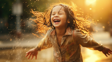 magic of childhood in the rainの素材