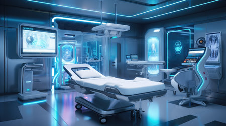 Interior view of operating roomの素材