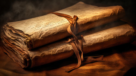 Script of Ages: Captivate your audience with the timeless beauty of an aged parchment,の素材