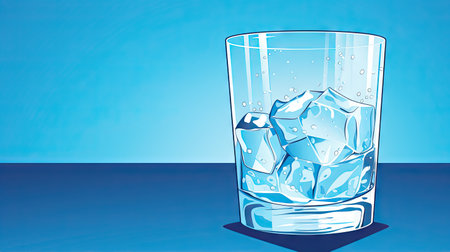 pure essence of a glass of water on a white background.の素材