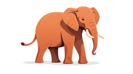 cartoon elephant whimsical, cute, and amusing side of the elephant character, creating a charming visual for various usesの素材