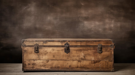 Rustic elegance: Wooden box background with a vintage touch,の素材
