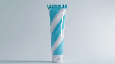 Dental freshness: Toothpaste isolated on a white background. Dental care concept for a healthy smileの素材