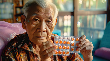 senior man in pharmacyの素材