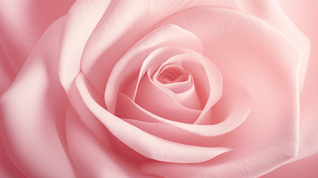 A different angle capturing the gentle background of pink roses, creating a romantic and calming atmosphereの素材