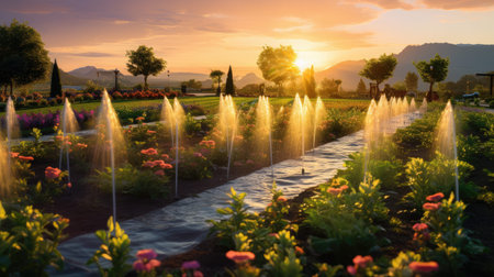 Explore our Smart Garden Watering System with Rotating Sprinklersの素材