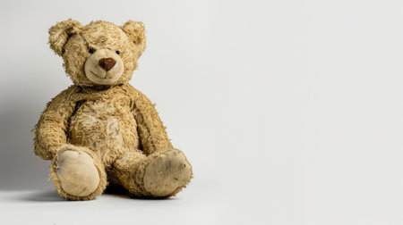 Our stock photo features adorable teddy bears on a warm wooden background, perfect for creating a cozy, vintage atmosphere. Explore the charm of childhoodの素材