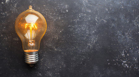 Business concepts of creativity and inspiration with a light bulb, symbolizing innovation and motivation for success.の素材