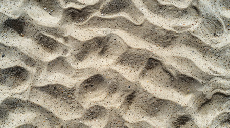 Sand texture close-up, showing the natural beauty of fine grains on a sandy beach. Perfect for conveying the essence of a sunny beach vacationの素材