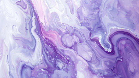 abstract fluid art background with light purple and lilac colors, capturing the dynamic patterns of liquid marble.の素材