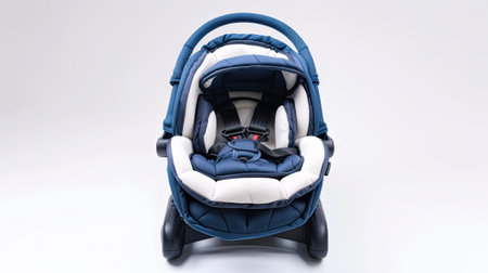 baby car seat isolated on a white background.の素材