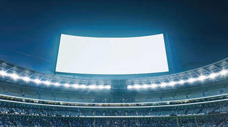 electronic billboard display at a stadium, isolated for your text or image.の素材