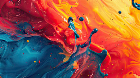 abstract background with vibrant colors resembling a gasoline spill, conveying energy, and dynamism, perfect for a creative and artistic representationの素材