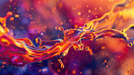abstract background with vibrant colors resembling a gasoline spill, conveying energy, and dynamism, perfect for a creative and artistic representationの素材