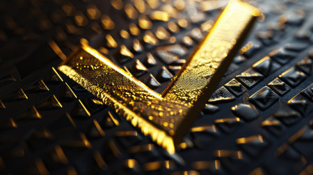 Celebrate success with an opulent image featuring a big gold check mark. Symbolizing achievement and luxury, evoking aspiration and determinationの素材