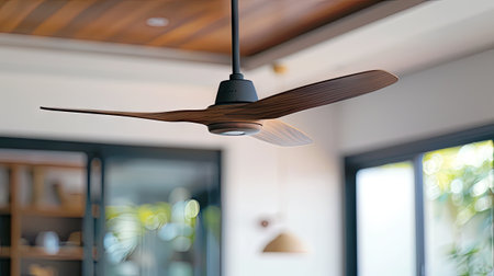 sleek, noise-free office fan.の素材