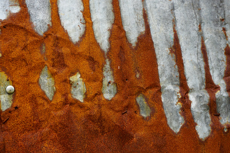 Closeup of rusted sheet metalの写真素材
