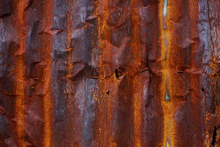 Closeup of rusted sheet metalの写真素材