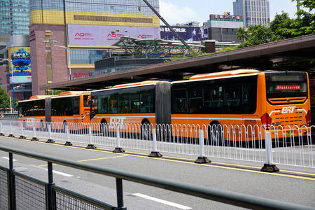 Bus on the roadのeditorial素材