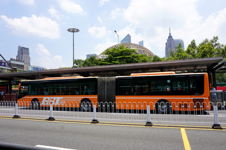 Bus on the roadのeditorial素材