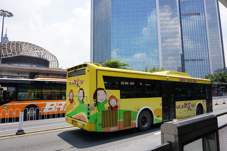 Bus on the roadのeditorial素材