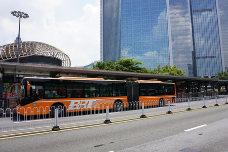 Bus on the roadのeditorial素材
