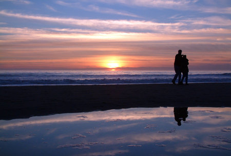 Reflecting on usの写真素材