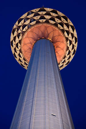 Tall TV tower building in an asian cityのeditorial素材