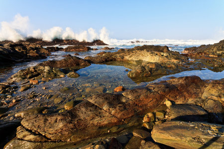 Beautiful rocky coastline and sea of South Africa