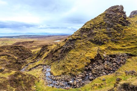 River stream in a mountain landscape in Scotlandの写真素材