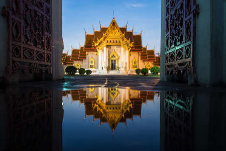 Wat Benchamabophit, Bangkok, Thailandの写真素材
