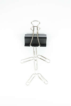 Paper clip isolated on white background.の写真素材