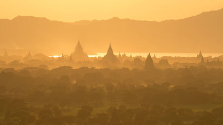 temples in Bagan, Myanmarの写真素材