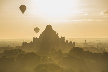 temples in Bagan, Myanmarの写真素材