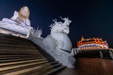 Sculpture of a dragon in Vietnamの写真素材