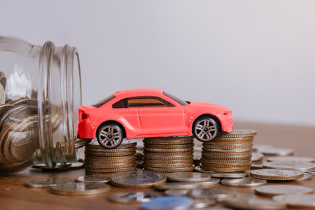 Growing price of car, leasing, service, insurance, fuel and everything around cars inflation concept.world economics and inflation control.の写真素材
