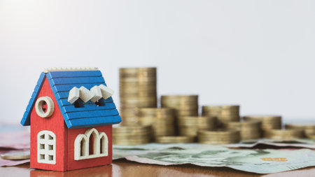 House.concept, concept for property ladder, mortgage and real estate investment or saving for a buy house.の写真素材