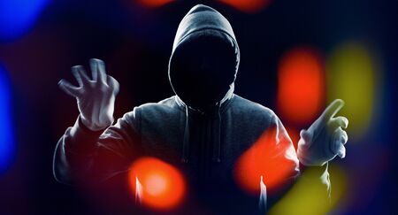 Cybercrime futuristic technology concept hacker attackの写真素材