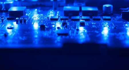 Electronic chip technology backgroundの写真素材