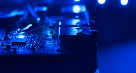 Computer electronic technology science backgroundの写真素材