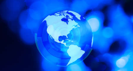 Planet earth hi-tech backgroundsの写真素材