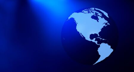 Planet earth social media blue backgroundの写真素材