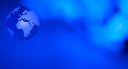 Blue world globe technology backgroundの写真素材