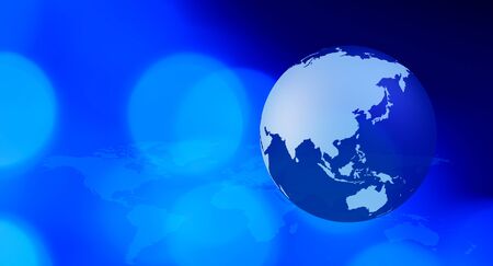 Continents blue abstract backgroundの写真素材