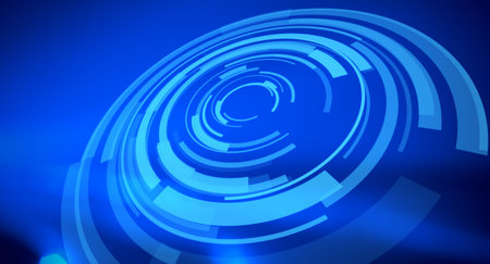 Future abstract blue backgroundの写真素材