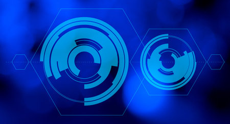 Futuristic abstract blue background
