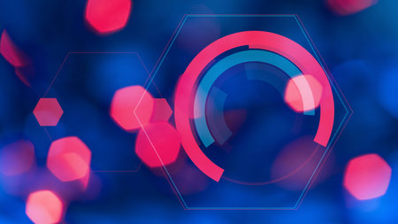 HUD hologram futuristic colorful abstract background