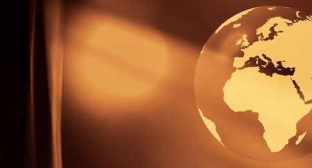 Gold earth world concept backgroundの写真素材