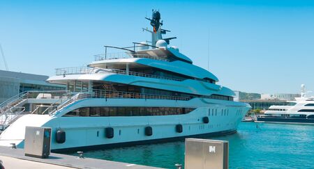 Beautiful luxury yachtのeditorial素材