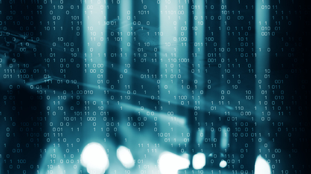 Futuristic lights binary digital backgroundの写真素材